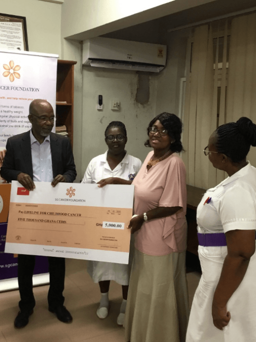SG Cancer Foundation makes a donation to Paediatric Oncology Unit at Korle Bu Teaching Hospital, Accra